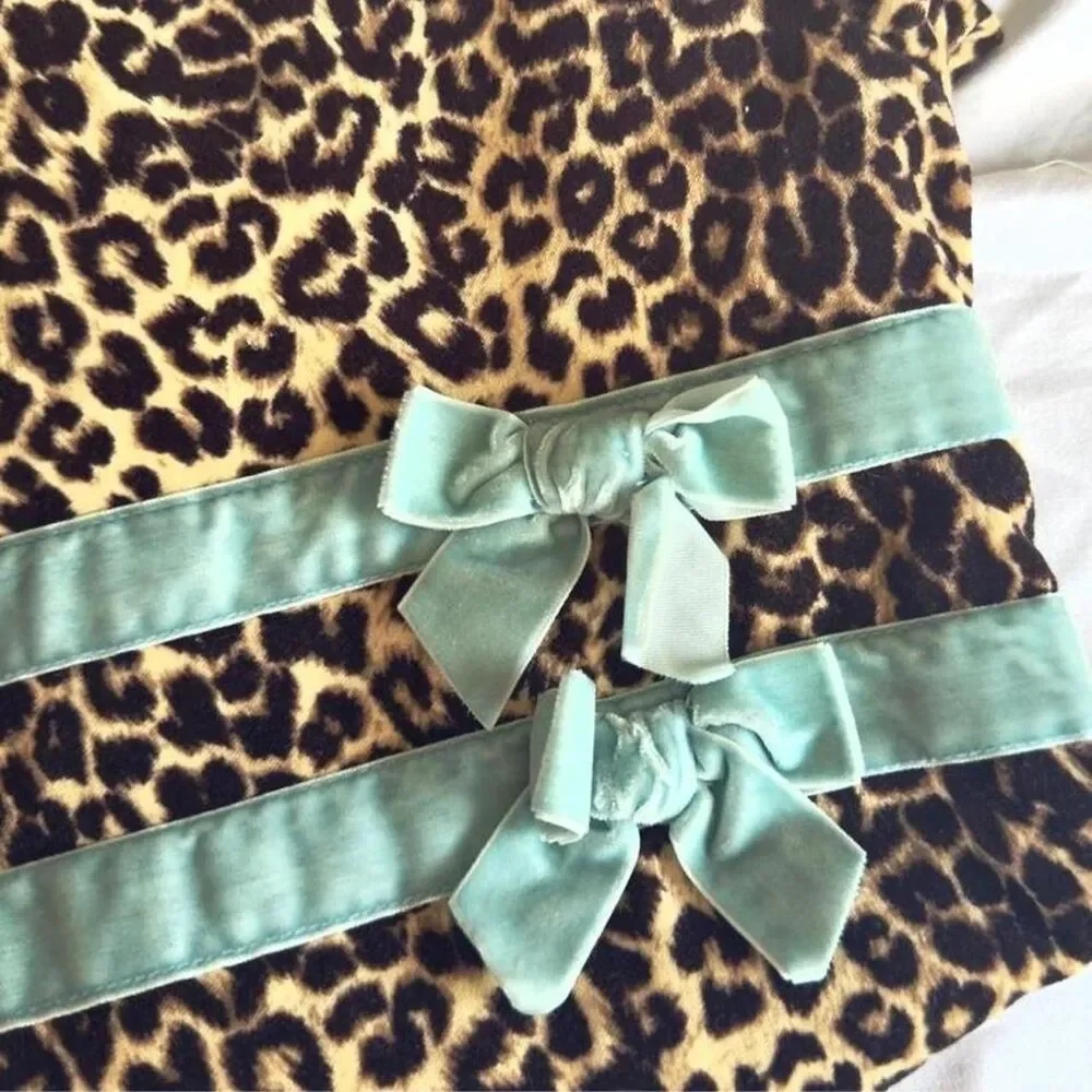 the children’s place Y2K Inspired Leopard Print Dress with Bows Girl’s Size 8